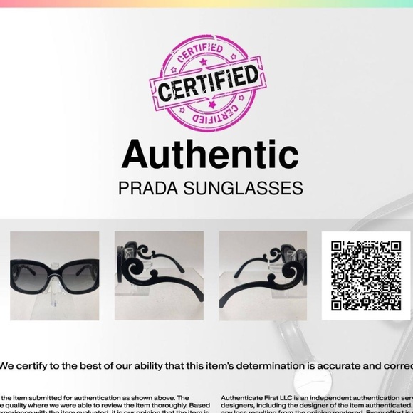 Prada Black Sunglasses (Model SPR 27C) - Women's with COA - Picture 12 of 12